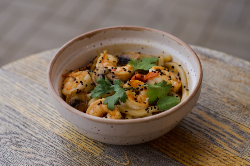 Удон с креветками Кафе Фавела Обнинск